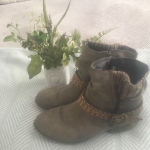 Taupe booties size 10